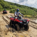 ATV riders exploring the coastline of Tierra Bomba Island near Cartagena