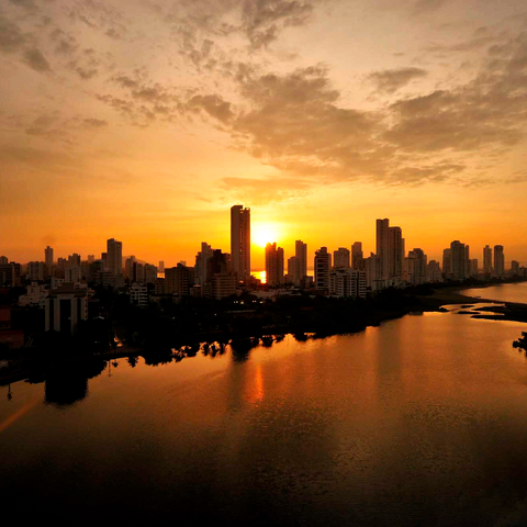 Sunset Golden Hour boat party Cartagena
