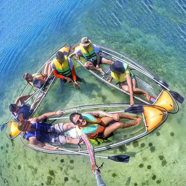 San Andres: Transparent Kayak and Snorkel